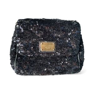 Dolce & Gabbana Black Sequin Crossbody Bag